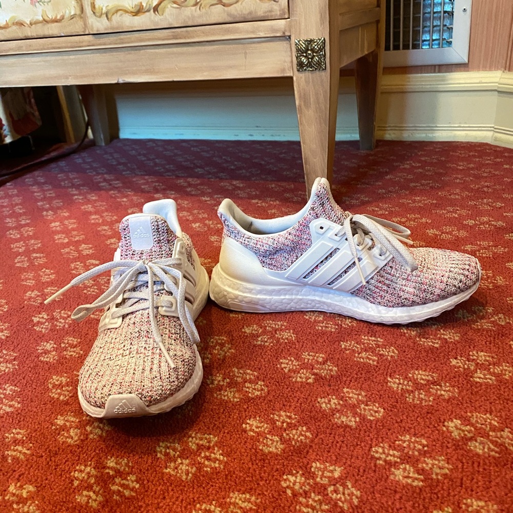 RARE Adidas Ultraboost pink colorful size 6.5